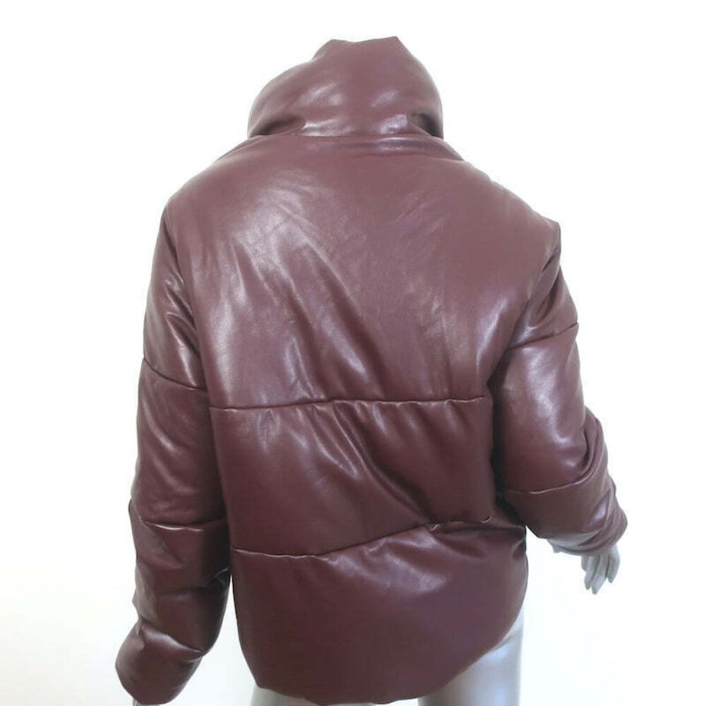 Apparis Jemma Faux Leather Puffer Jacket Cocoa Brown Size Medium NEW - Picture 5 of 8